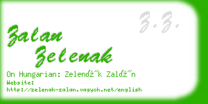 zalan zelenak business card